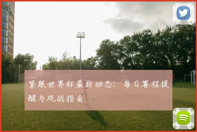 紧跟世界杯最新动态：每日赛程提醒与观战指南